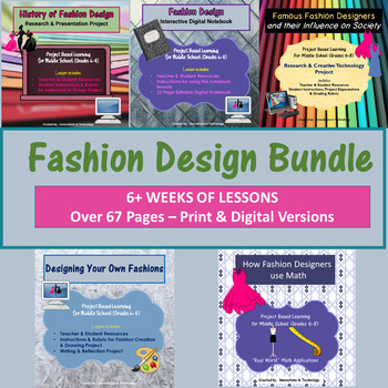 Preview of Fashion Design BUNDLE | Distance Learning