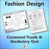 Fashion Design Crossword & Vocabulary Quiz