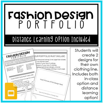 Preview of Fashion Design Portfolio Activity | Distance Learning Option Included | FCS