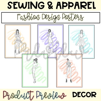 Preview of Fashion Design Posters | Fashion Design | Family Consumer Sciences | Decor