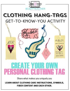 Preview of Fashion First Day Personal Clothing Tag & Clothing Care Activity PPT