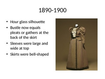 Preview of Fashion History: Women's Fashion from 1870 - 1890