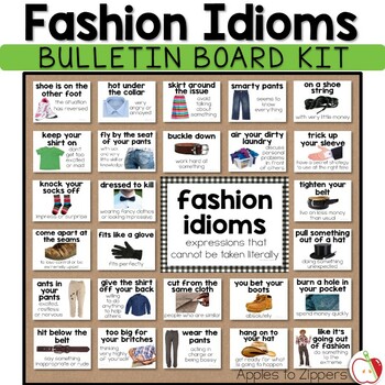 Preview of Fashion Idioms Bulletin Board Kit