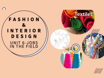 Preview of Fashion & Interiors Unit 6 Careers in Textiles