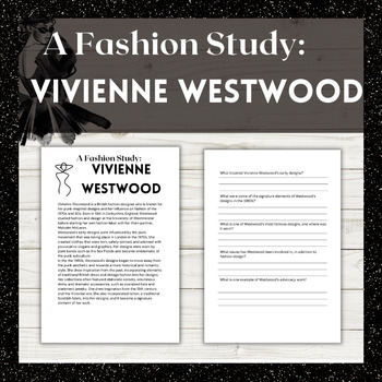 Preview of Fashion Study: Vivienne Westwood - Grade 7-12, Biography, reading comprehension
