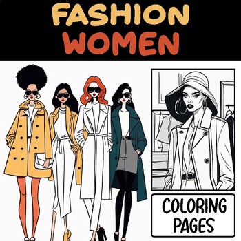 Preview of Fashion Women coloring pages 1