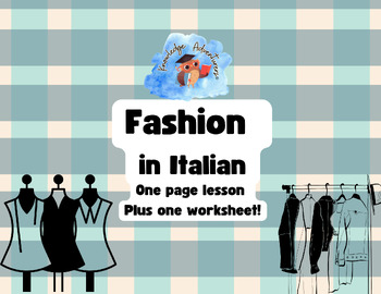 Preview of Fashion in Italian