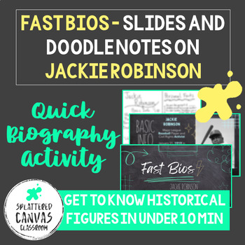Preview of Fast Bios - Jackie Robinson (Slides and Doodle Notes)