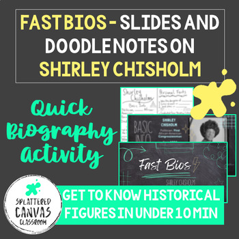 Preview of Fast Bios - Shirley Chisholm (Slides and Doodle Notes)