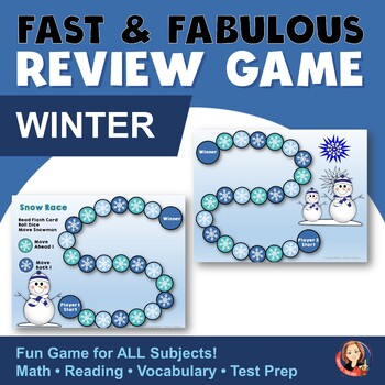 Preview of Winter Snowman Game Activity for Fact Review