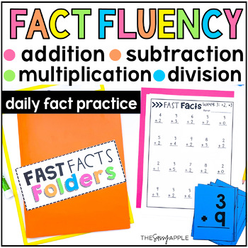 Preview of Addition Subtraction Multiplication Division Daily Math Fact Fluency Timed Tests