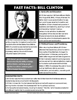 Preview of Fast Facts: BILL CLINTON