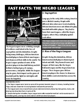 Preview of Fast Facts: Negro Leagues