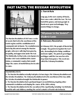 Preview of Fast Facts: Russian Revolution