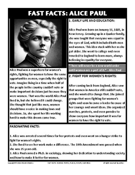 Preview of Fast Facts: ALICE PAUL