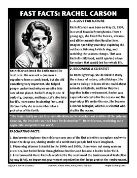 Preview of Fast Facts: RACHEL CARSON