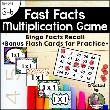 Preview of Multiplication Bingo Game, and Multiplication Flash Cards {Fast Facts Math}