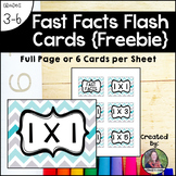 Fast Facts Multiplication Flash Cards {Freebie}