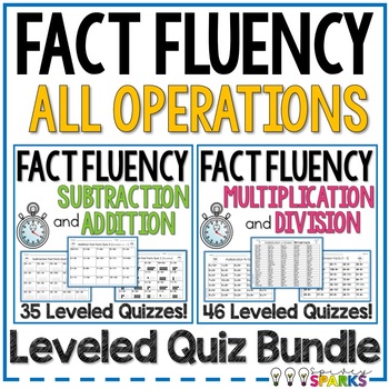 Preview of Fast Facts Fluency Quizzes All Operations