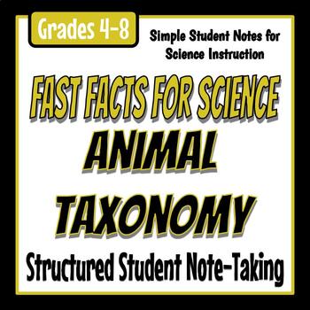 Preview of Fast Facts for Science - Animal Taxonomy