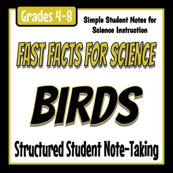 Preview of Fast Facts for Science - Birds