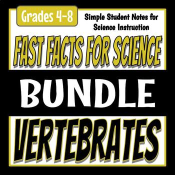 Preview of Fast Facts for Science - Vertebrates Bundle