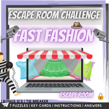 Preview of Fast Fashion and Sustainability Escape Room Challenge