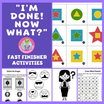 Preview of Fast Finisher Activities Distance Learning | Early Finisher Distance Learning
