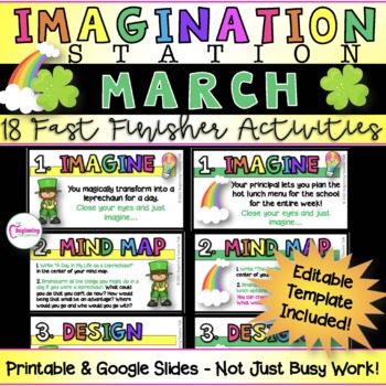 Preview of Fast Finisher Activities | March | Imagination Station Gr. 2 - 5