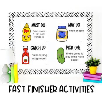 Preview of Fast Finisher Activities: Must Do, Catch Up, May Do, and Pick One BUNDLE