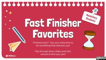 Preview of Fast Finisher Favorites (for Secondary Students)
