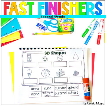 Preview of Early Finishers Packet Fast Finishers Activities 2nd Grade