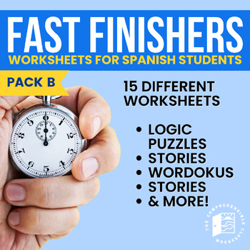 Preview of Fast Finishers Activities for Spanish: Pack B