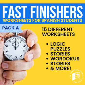 Preview of Fast Finishers Activities for Spanish: Pack A