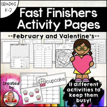 Preview of Fast Finishers Activity Pack | February and Valentine's