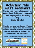 Fast Finishers: Addition Facts