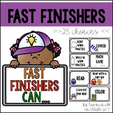 Fast Finishers Choice Cards