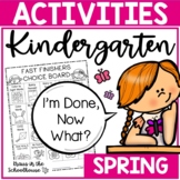 Fast Finishers Kindergarten Spring Worksheets and Activity Sheets