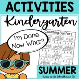 Fast Finishers Kindergarten Summer Worksheets and Activity Sheets