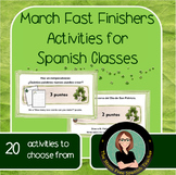 Spanish Fast Finishers activities for March! task cards