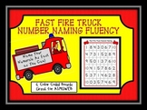 Fast Fire Truck Number Naming Fluency AIMSWEB