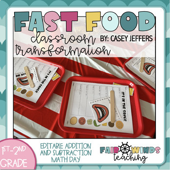 Preview of Fast Food Classroom Transformation (2.OA.A-C) Addition and Subtraction
