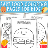 Printable Fast Food Coloring Pages For Kids
