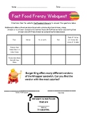 Fast Food Frenzy Webquest