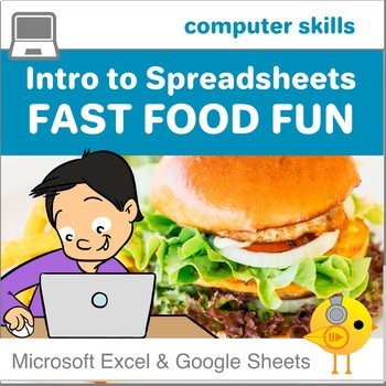 Preview of Spreadsheets for Beginners - Fast Food Fun!
