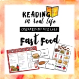 Fast Food Functional Sight Words Reading Unit 