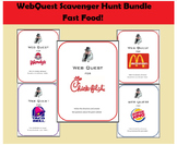 Fast Food Internet Scavenger Hunt Web Quest Bundle