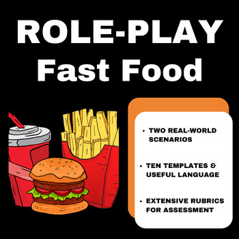 Preview of Fast Food: 2 Role-Plays with TEMPLATES