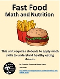 Fast Food Math and Nutrition - Distance Education