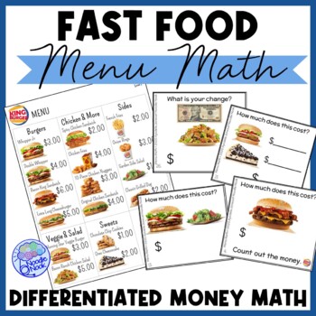 Fast Food Menu Math Worksheets Teaching Resources Tpt